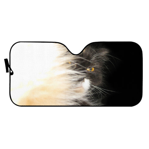 Image of Fluffy Calico Cat Auto Sun Shades