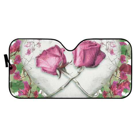 Image of Love Ornament Design Auto Sun Shades