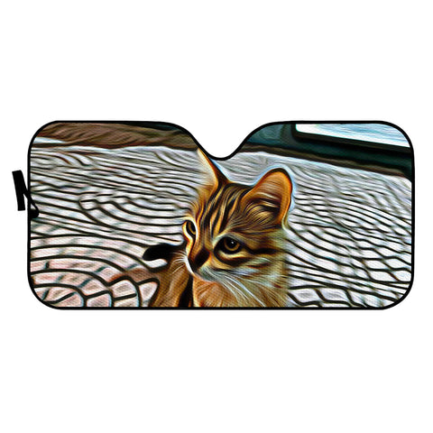 Image of Painting Beautiful Cat Auto Sun Shades