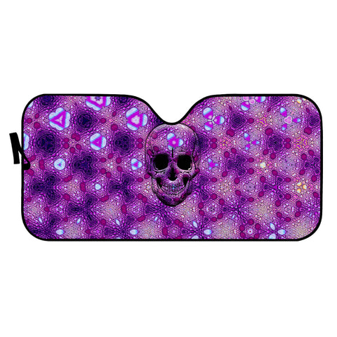 Image of Psychedelic Pink Art Skull Auto Sun Shades