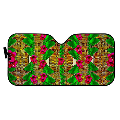 Image of Tree Flower Paradise Of Inner Peace And Calm Pop-Art Auto Sun Shades