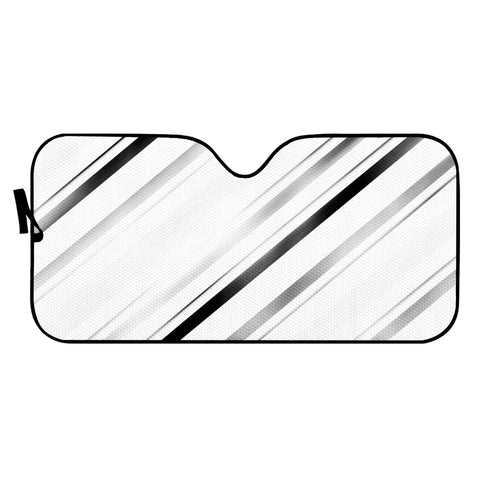 Image of Minimalist Black Linear Abstract Design Auto Sun Shades