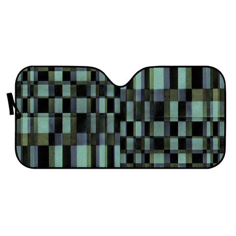 Image of Dark Geometric Pattern Design Auto Sun Shades