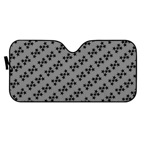 Image of Pattern Etoiles Noir/Gris Auto Sun Shades