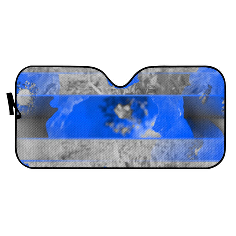 Image of Photo Collage Coquelicots Bleu Auto Sun Shades