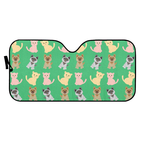 Image of Dogs And Cats Pattern Auto Sun Shades