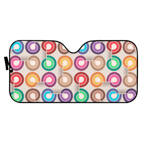 Image of Colorful Spirals Pattern Auto Sun Shades