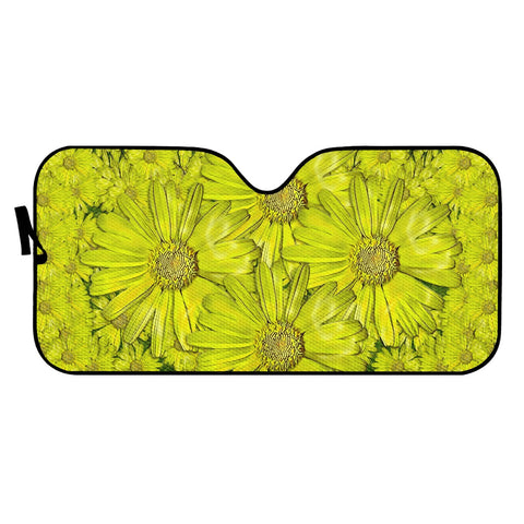 Image of Paradise Flowers In A Peaceful Yellow Environment Of Calm Emotions Auto Sun Shades