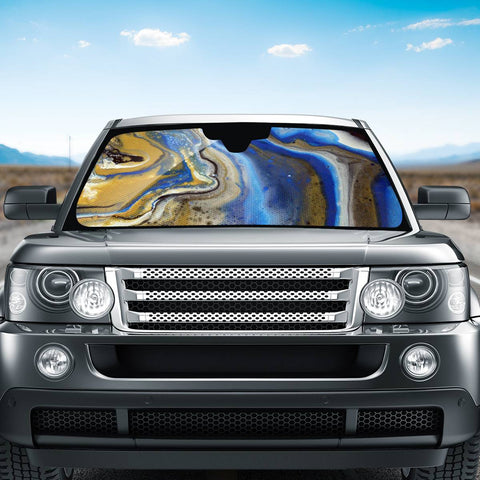 Image of Photo Peinture Acrylic Bleu/Doré Auto Sun Shades