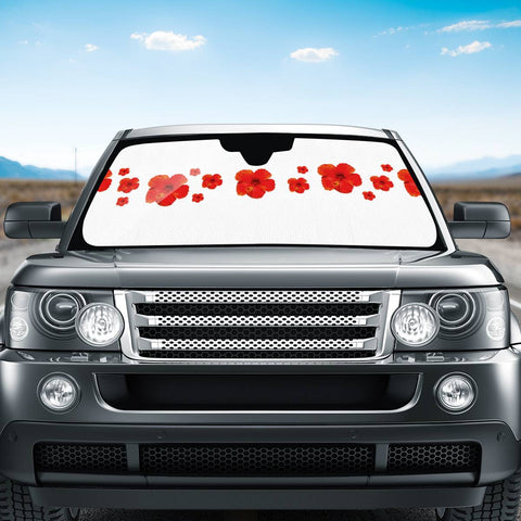 Image of Minimal Floral Print Decor Design Auto Sun Shades