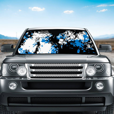 Image of Blue, Black & White #1 Auto Sun Shades