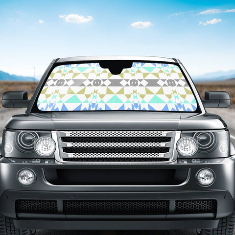 Image of Multicolored Geometric Pattern Auto Sun Shades