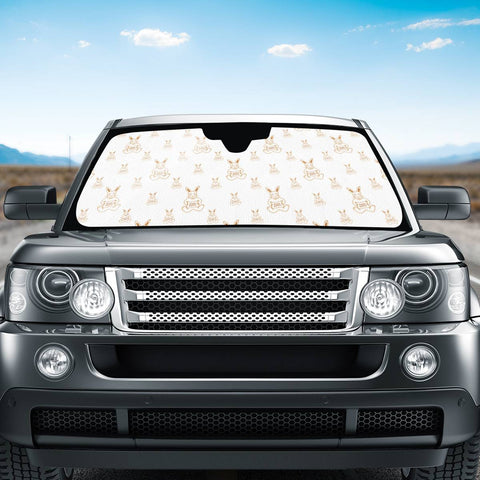 Image of Happy Easter Motif Print Pattern Auto Sun Shades