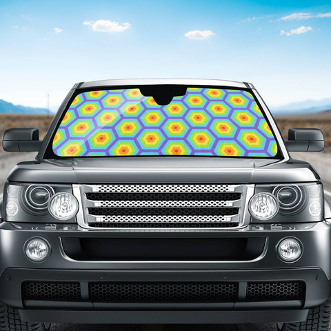 Image of Rainbow Honeycomb Auto Sun Shades