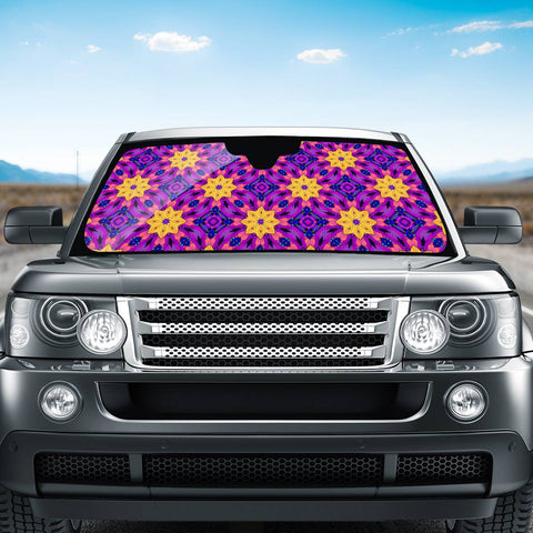 Image of Purple Psy Floral Auto Sun Shades