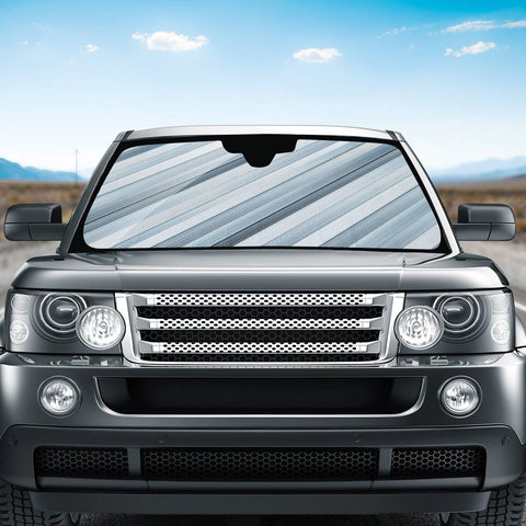 Image of Modern Tech Stripes Pattern Auto Sun Shades