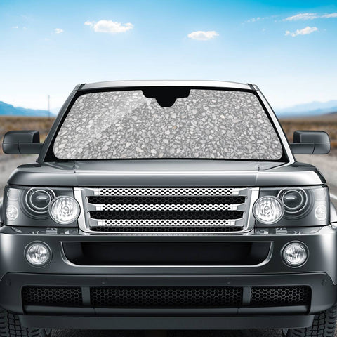 Image of Gray Seamless Terrazzo Auto Sun Shades