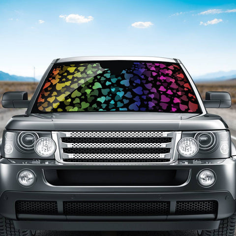 Image of Hearts Colors Auto Sun Shades