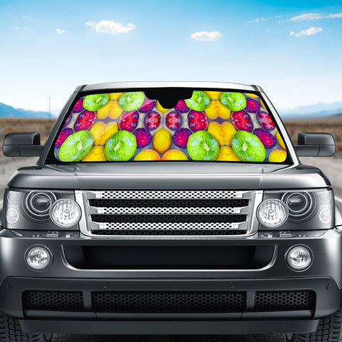 Image of Fruits And Vegetables Pattern Auto Sun Shades