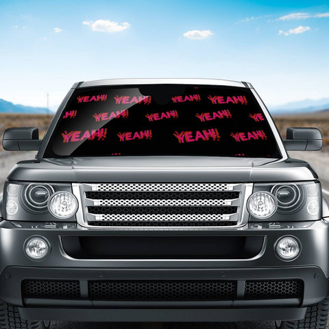 Image of Yeah Typography Design Print Auto Sun Shades