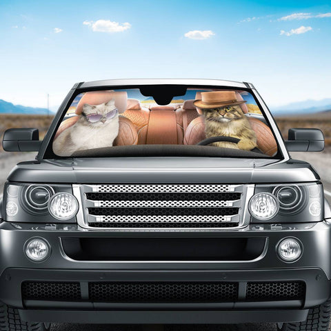 Image of Cat And Car Auto Sun Shades