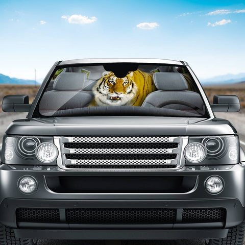 Image of Tiger And Car Auto Sun Shades