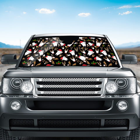 Image of Xmas Bullies On Black Auto Sun Shades