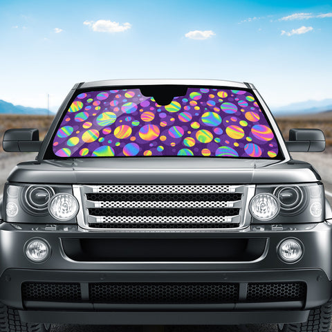 Image of Funky Rainbow Pattern Auto Sun Shades