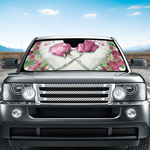 Image of Love Ornament Design Auto Sun Shades