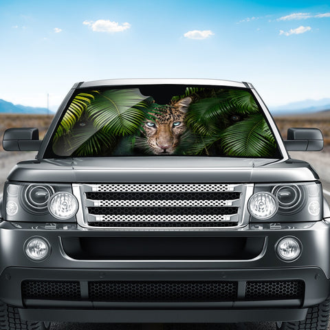 Image of Tropical And Leopard Auto Sun Shades