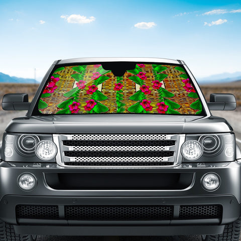 Image of Tree Flower Paradise Of Inner Peace And Calm Pop-Art Auto Sun Shades