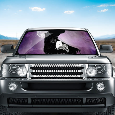 Image of Awesome Wolf Auto Sun Shades