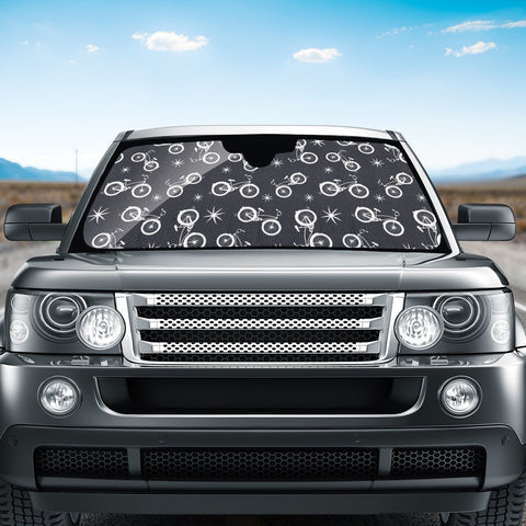 Image of Bicycle Pattern Auto Sun Shades