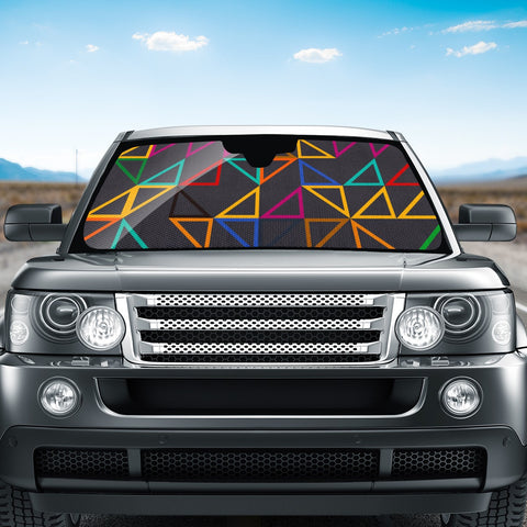 Image of Colorful Triangles Auto Sun Shades