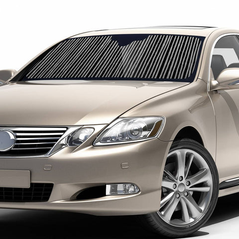 Image of Stylish Silver Strips Auto Sun Shades