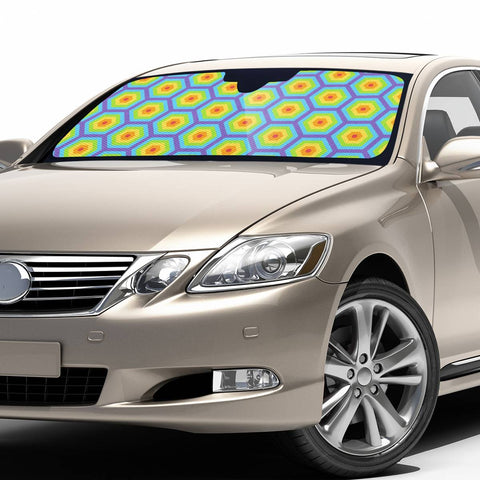 Image of Rainbow Honeycomb Auto Sun Shades