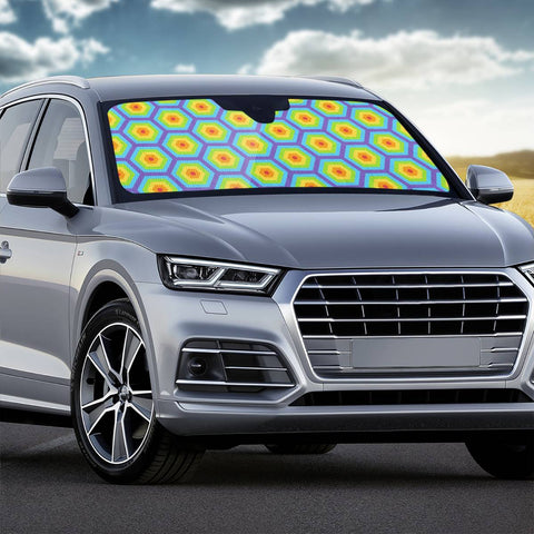 Image of Rainbow Honeycomb Auto Sun Shades