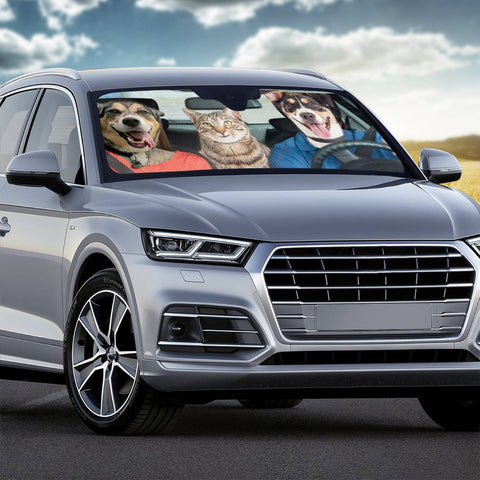 Image of Animals Driving Auto Sun Shades