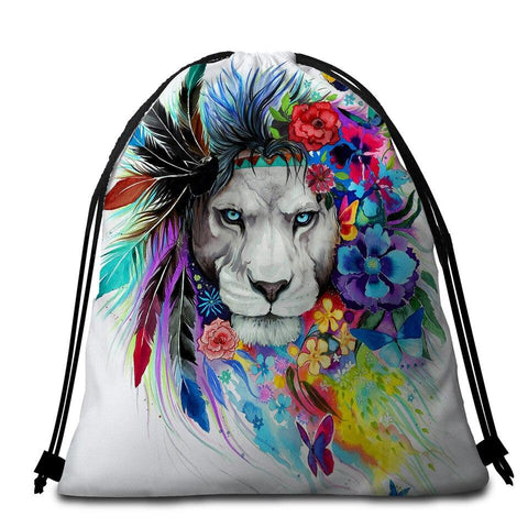 Image of The Original Lion Vibes Round Towel Set - Beddingify