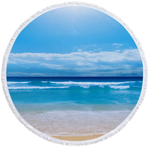 Image of Peace of the Beach Round Towel Set - Beddingify