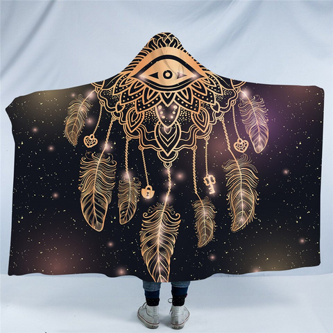 Image of Universal Dream Catcher Cosmic Hooded Blanket