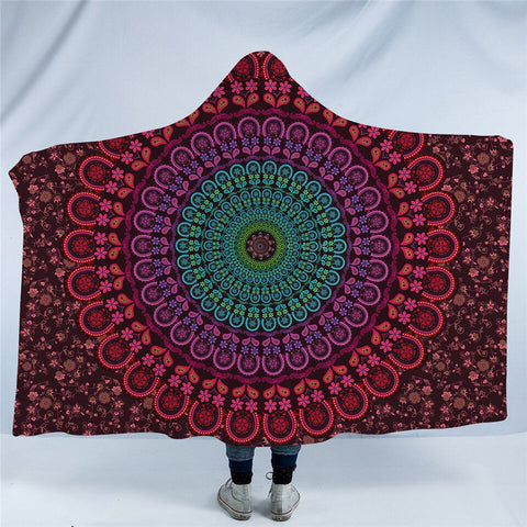 Image of Spiritual Atomic Mandala Hooded Blanket