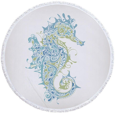 Image of The Original  Sugar Seahorse Round Towel Set - Beddingify