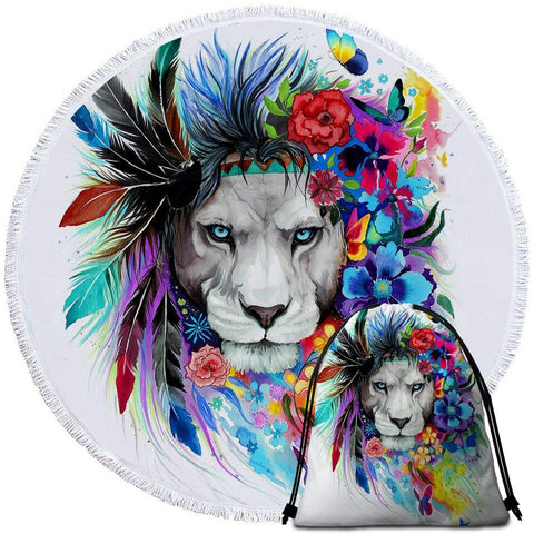 Image of The Original Lion Vibes Round Towel Set - Beddingify