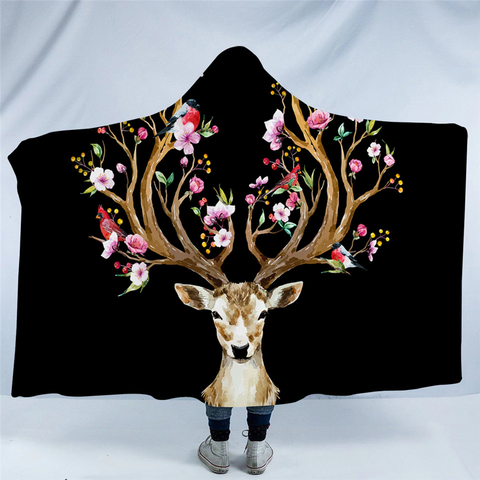 Image of Antlers Of Life Hooded Blanket