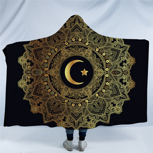 Lunarcentric Mandala Hooded Blanket