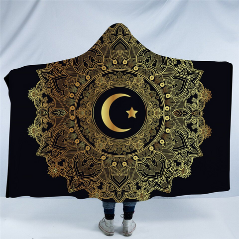 Image of Lunarcentric Mandala Hooded Blanket