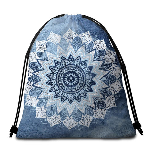 Image of Bali Blue Surf Round Towel Set - Beddingify