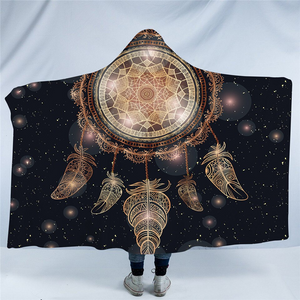 Cosmic Dream Catcher Galaxy Hooded Blanket