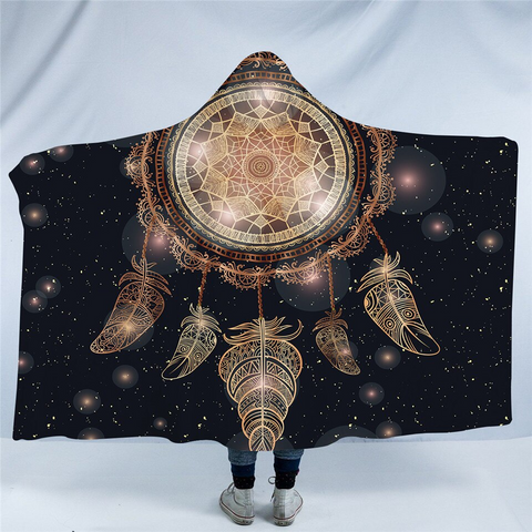 Image of Cosmic Dream Catcher Galaxy Hooded Blanket